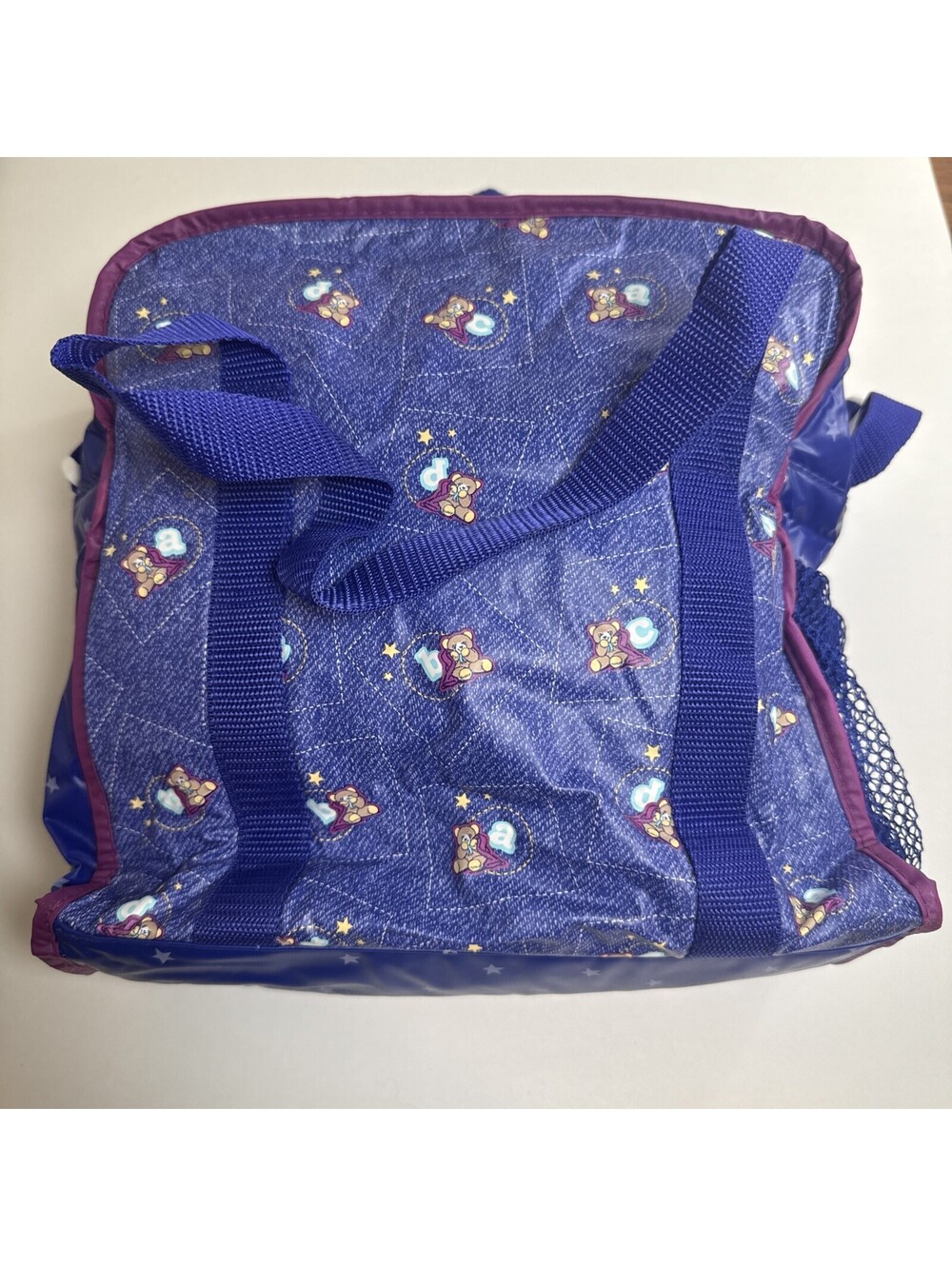 Vintage Ross Similac Baby Teddy Bear Diaper Bag Insulated Blue Hospital Bag